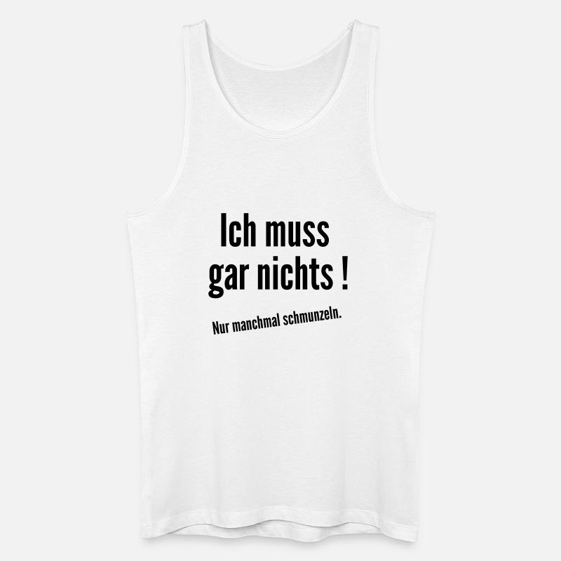 Schmunzeln - Männer Bio Tank Top - Weiß