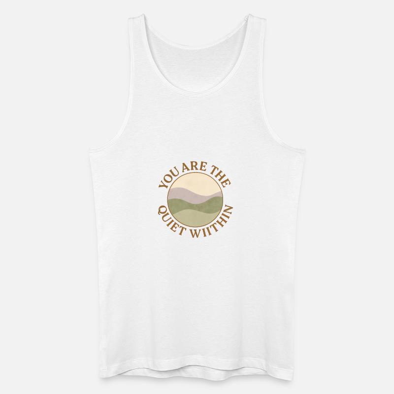 Quiet Within Nature Hills Logo - Männer Bio Tank Top - Weiß