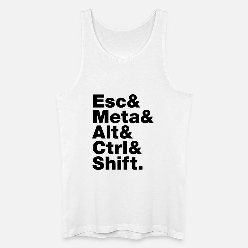 Esc & Meta & Alt & Strg & Shift - Männer Bio Tank Top - Weiß