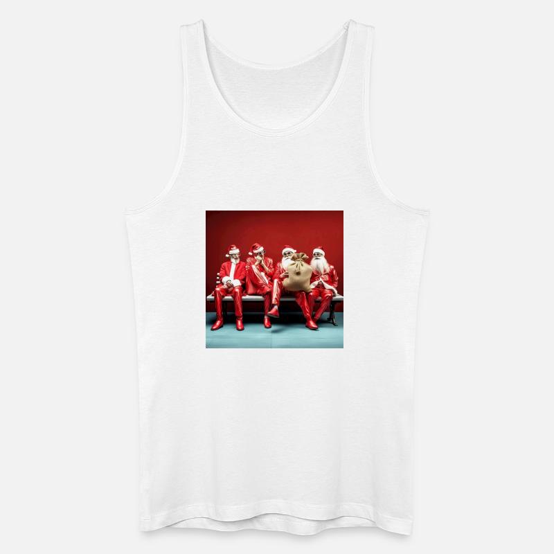 Berwerbung Santas Quartett auf Casting Bank - Männer Bio Tank Top - Weiß