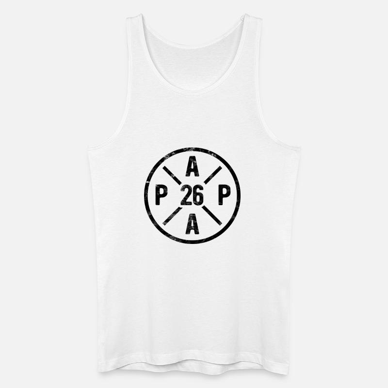 Papa 26 - Vater 2026 - Geschenk - Männer Bio Tank Top - Weiß