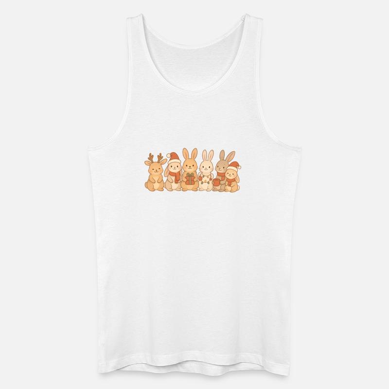 Hasen Kinder Jungen Mädchen Weihnachtshasen - Männer Bio Tank Top - Weiß