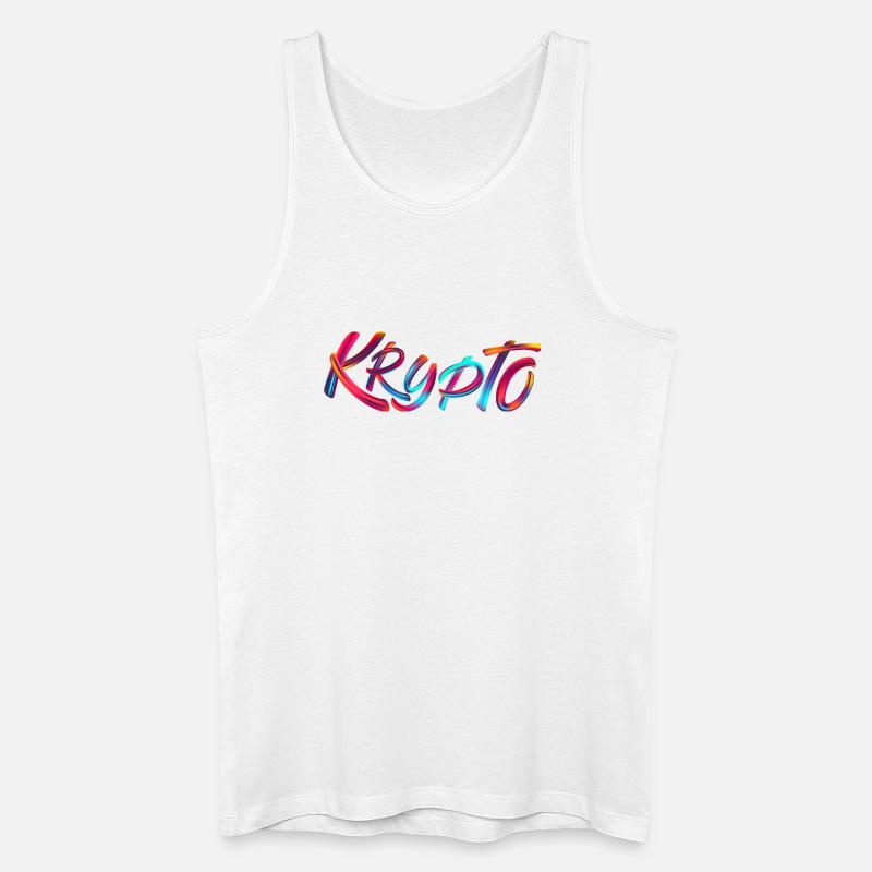 Krypto / Crypto - Männer Bio Tank Top - Weiß