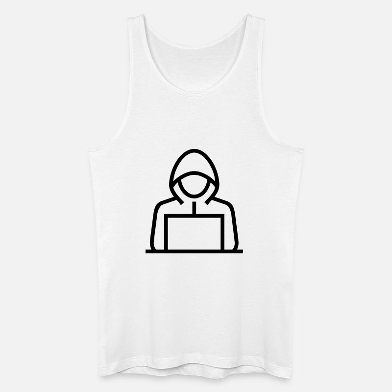 Hacker - Männer Bio Tank Top - Weiß