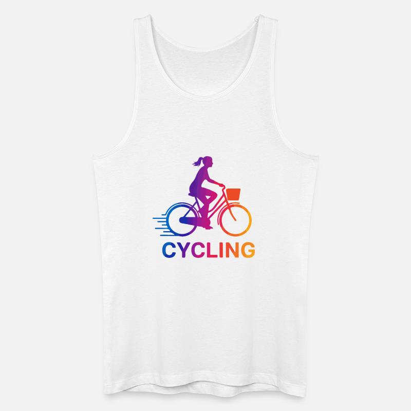 Rainbow Gradient Cyclist - Männer Bio Tank Top - Weiß