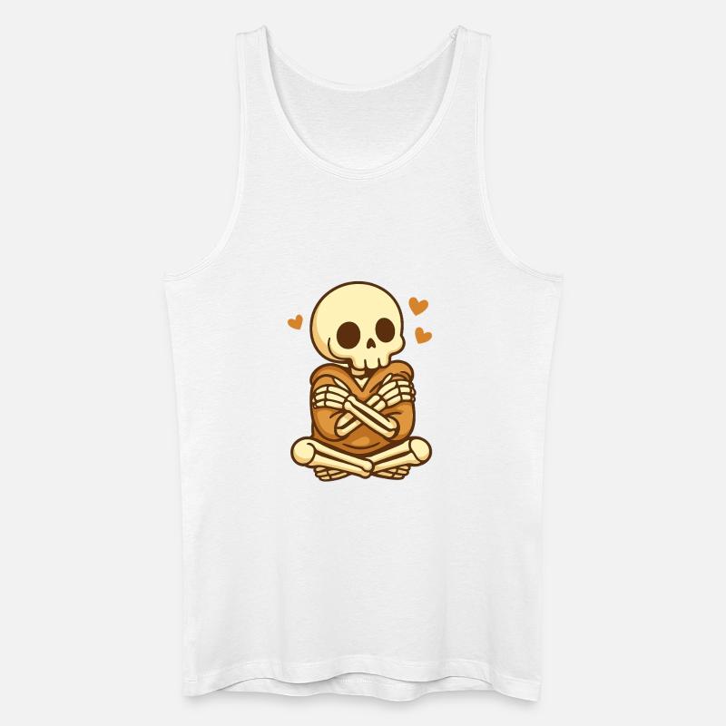 Self Hug Skelett – Cozy Selflove - Männer Bio Tank Top - Weiß