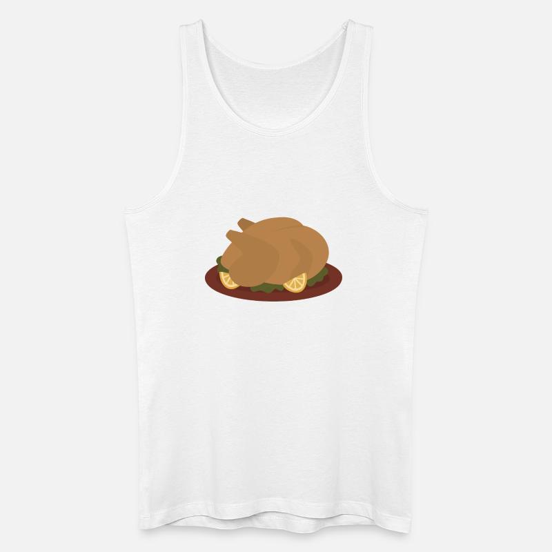 Gerösteter Truthahn mit Zitronengarnitur - Männer Bio Tank Top - Weiß