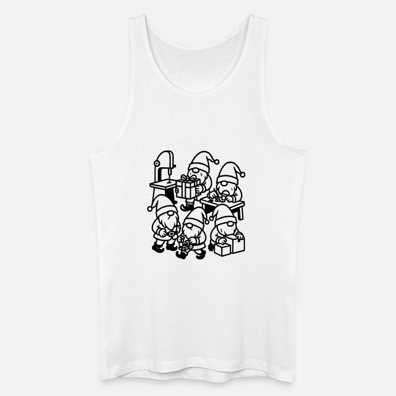 wichtel bei der fleißigen arbeit - Männer Bio Tank Top - Weiß