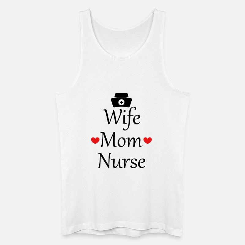 Ehefrau, Mutter, Krankenschwester - Männer Bio Tank Top - Weiß