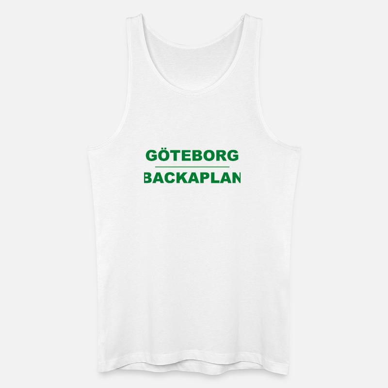 Göteborg Backaplan – Grün-Schwarz-Design - Männer Bio Tank Top - Weiß
