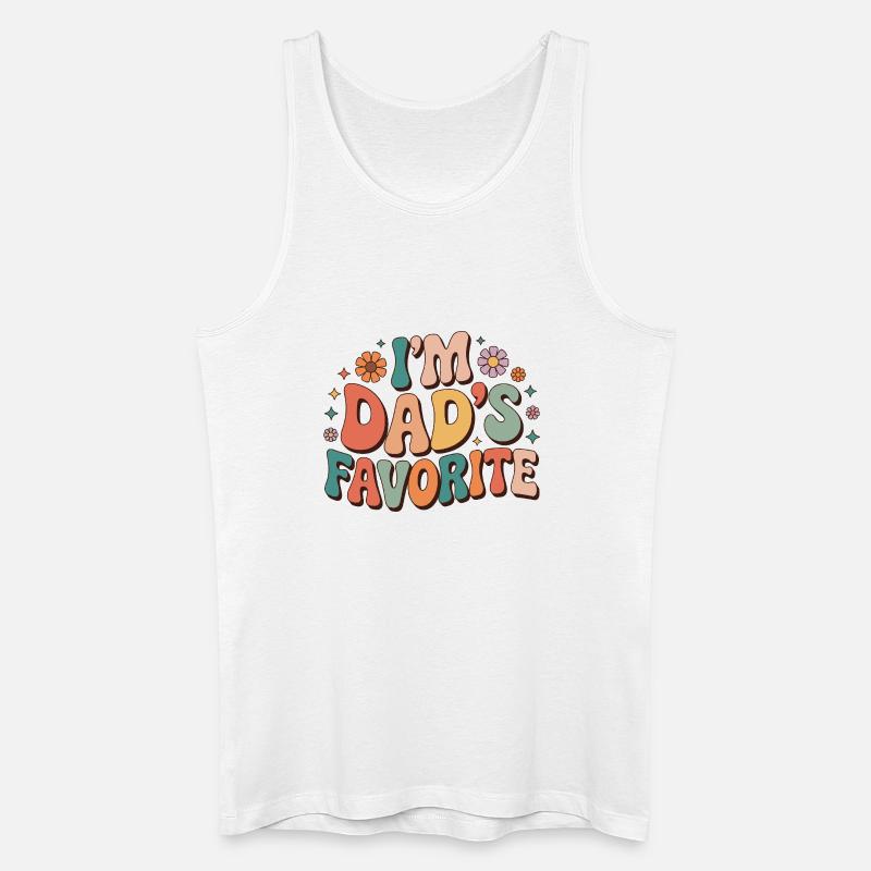 Dad's Favorite Bunte Botschaft - Männer Bio Tank Top - Weiß