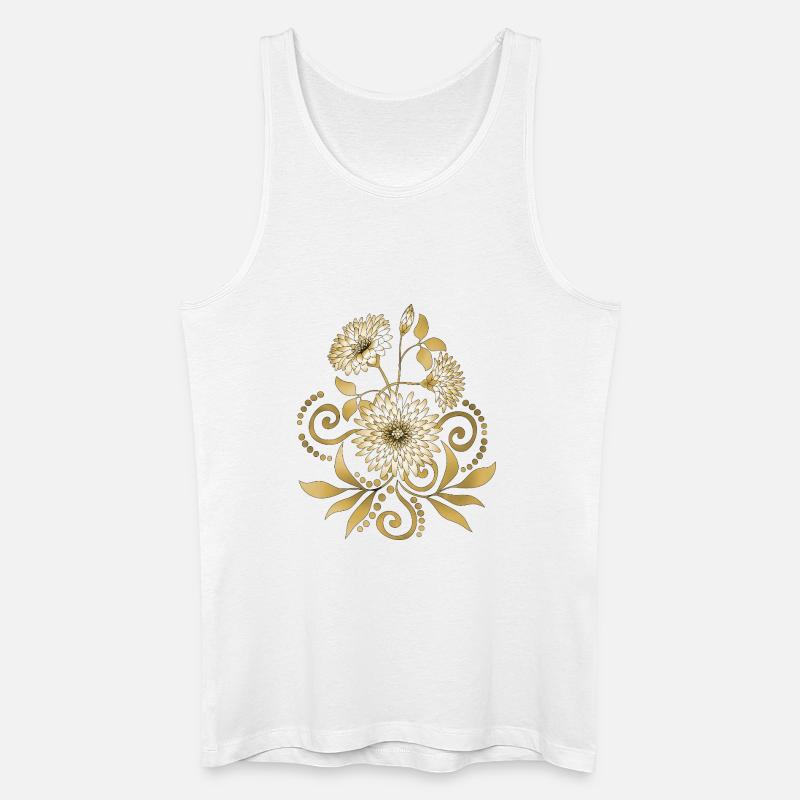Blumen - Männer Bio Tank Top - Weiß