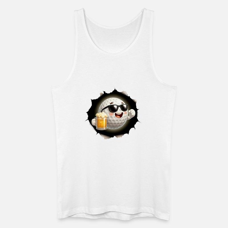 Golf Bier - Männer Bio Tank Top - Weiß