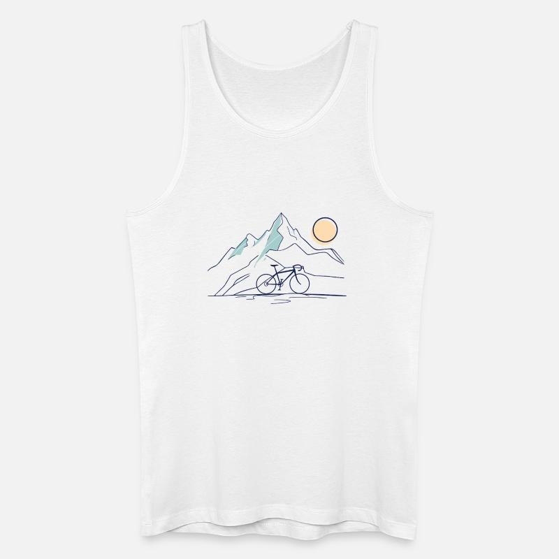 Mountain Ride - Männer Bio Tank Top - Weiß