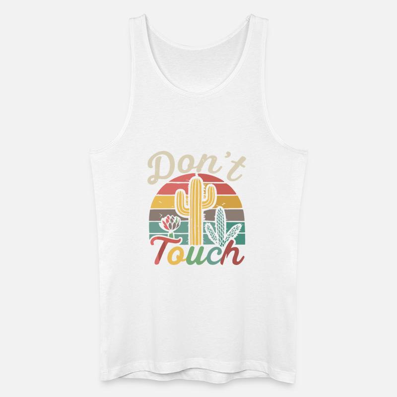 Fass Retro Cactus nicht an - Männer Bio Tank Top - Weiß