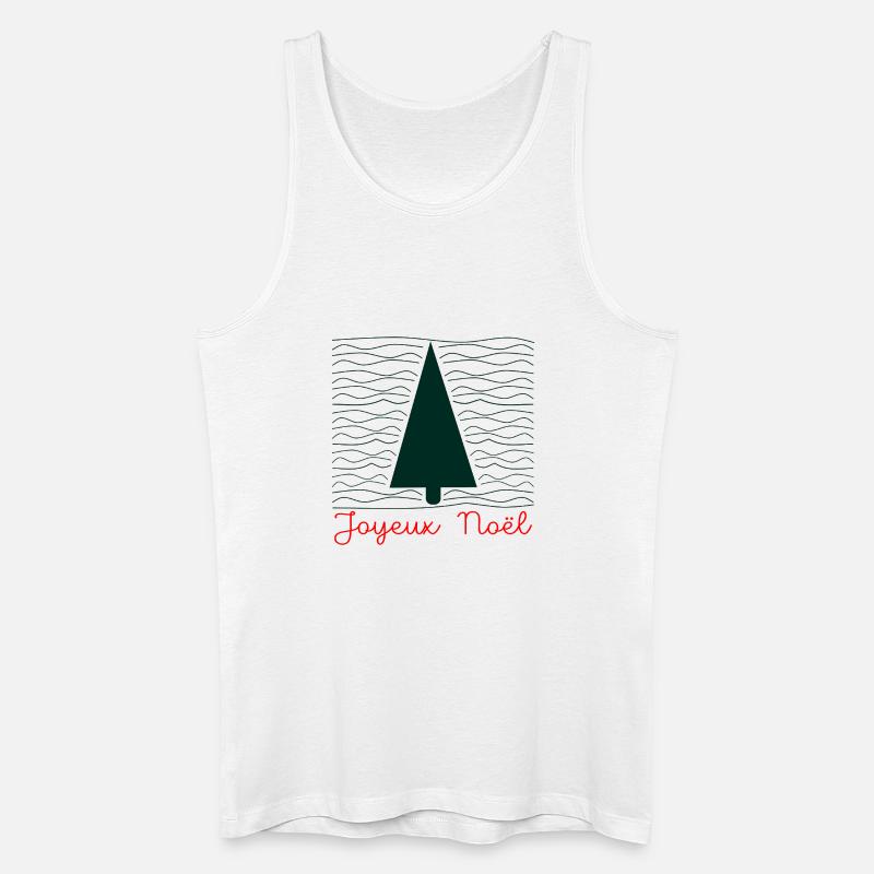 Weihnachtsbaum – Minimalistisch - Männer Bio Tank Top - Weiß