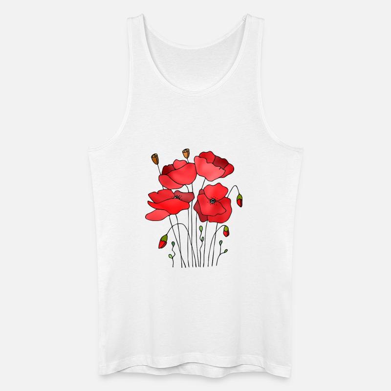 Blumen - Männer Bio Tank Top - Weiß