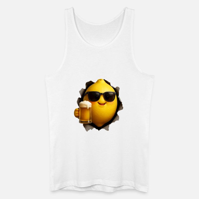 Zitrone Bier Lemon - Männer Bio Tank Top - Weiß