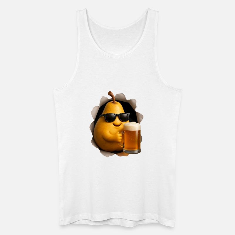 Birne Bier - Männer Bio Tank Top - Weiß