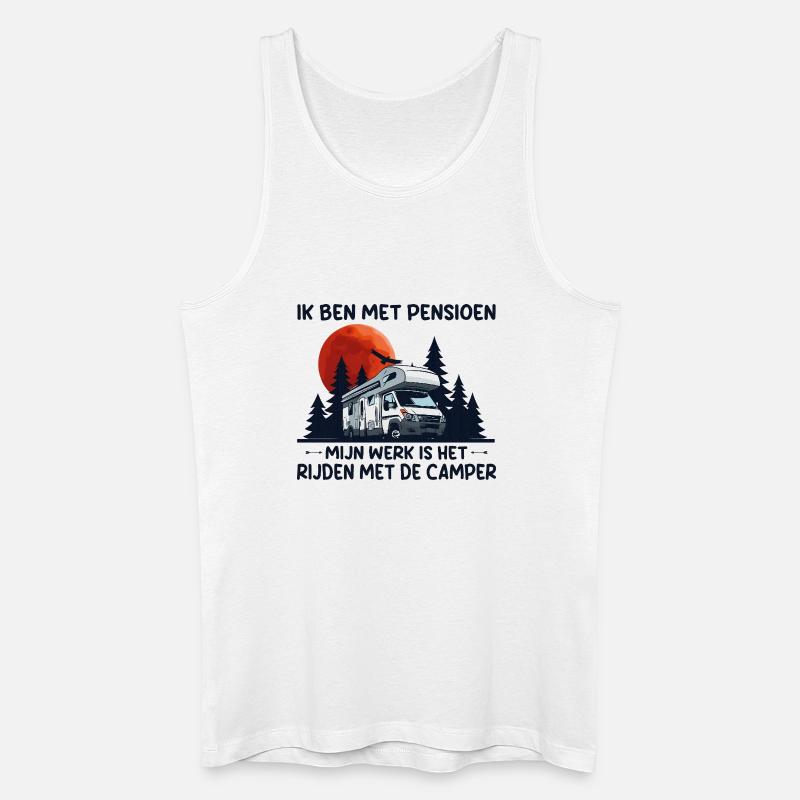 Ich bin ein pensionierter Camper. - Männer Bio Tank Top - Weiß