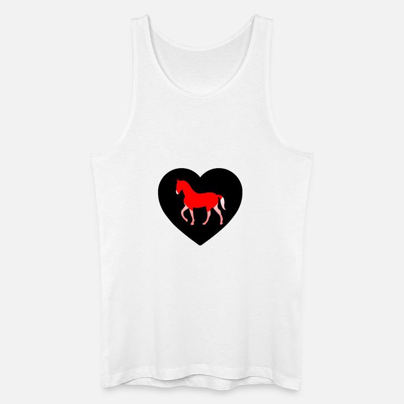 Pferde - Männer Bio Tank Top - Weiß