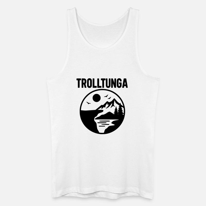 trolltunga silhouette - Männer Bio Tank Top - Weiß