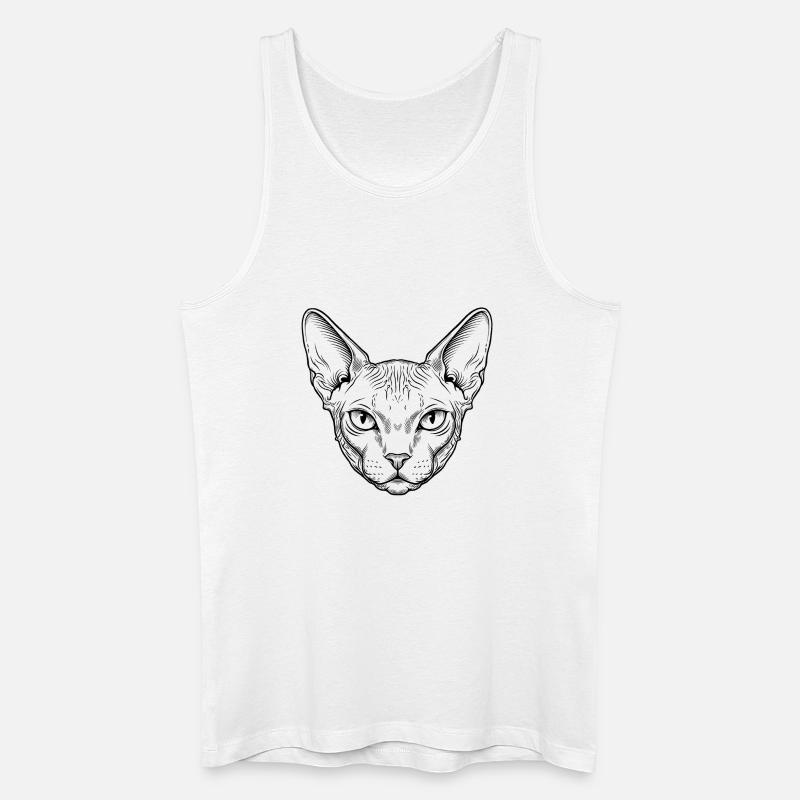 Sphynx Katze - Männer Bio Tank Top - Weiß