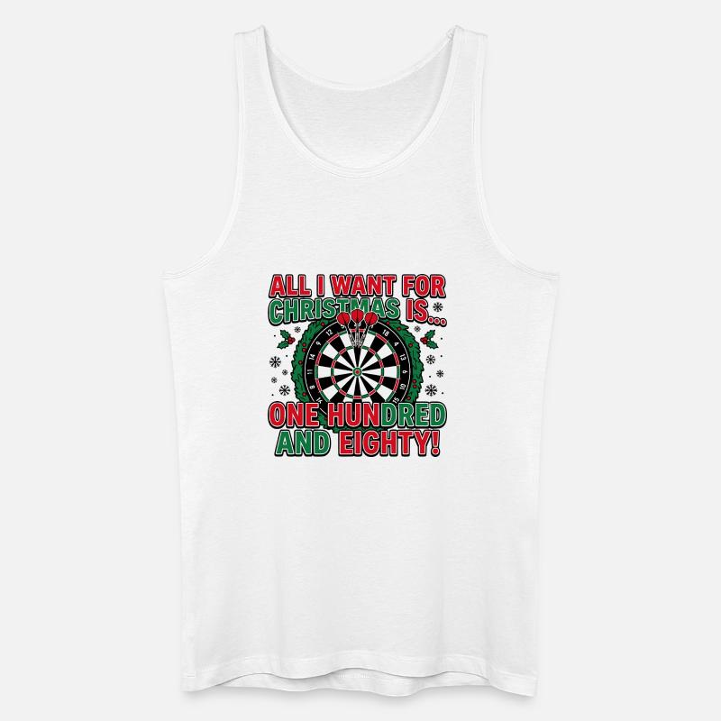 Darts Christmas, 180 onehundred eighty - Männer Bio Tank Top - Weiß