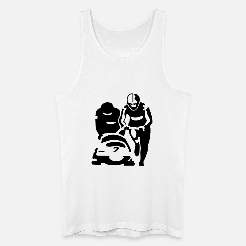 Bobsleigh - Männer Bio Tank Top - Weiß