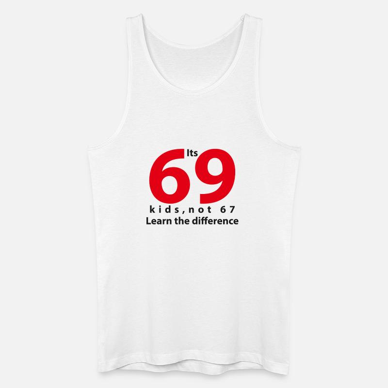 its_69 Note 67 Schwarz - Männer Bio Tank Top - Weiß