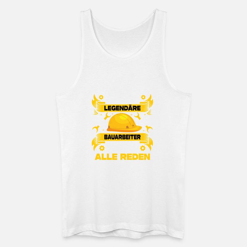 Bauleiter Geschenke Bauarbeiter Strassenbau - Männer Bio Tank Top - Weiß