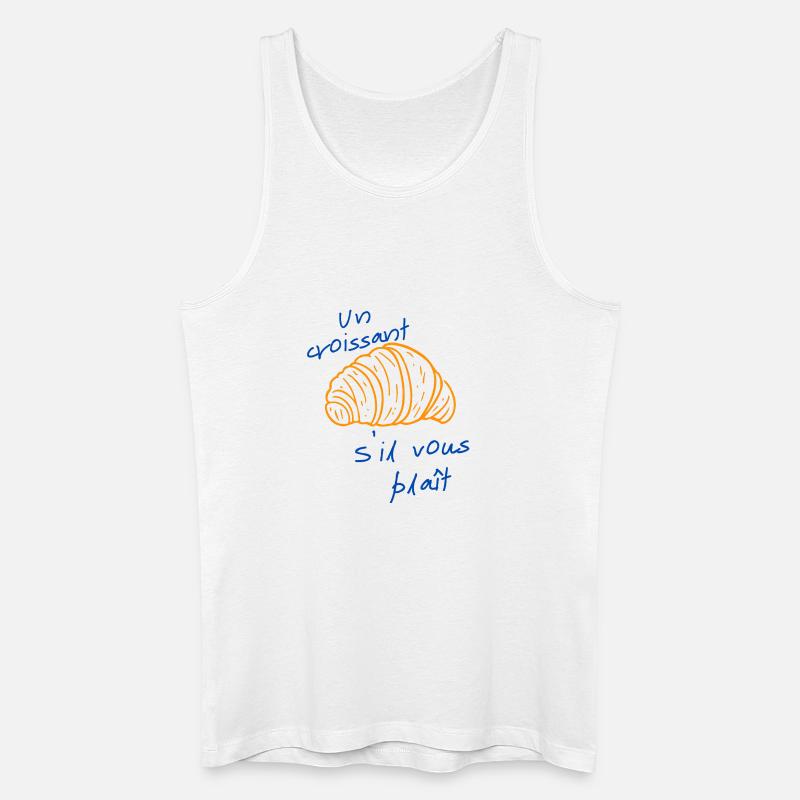 Ein Croissant bitte - Männer Bio Tank Top - Weiß
