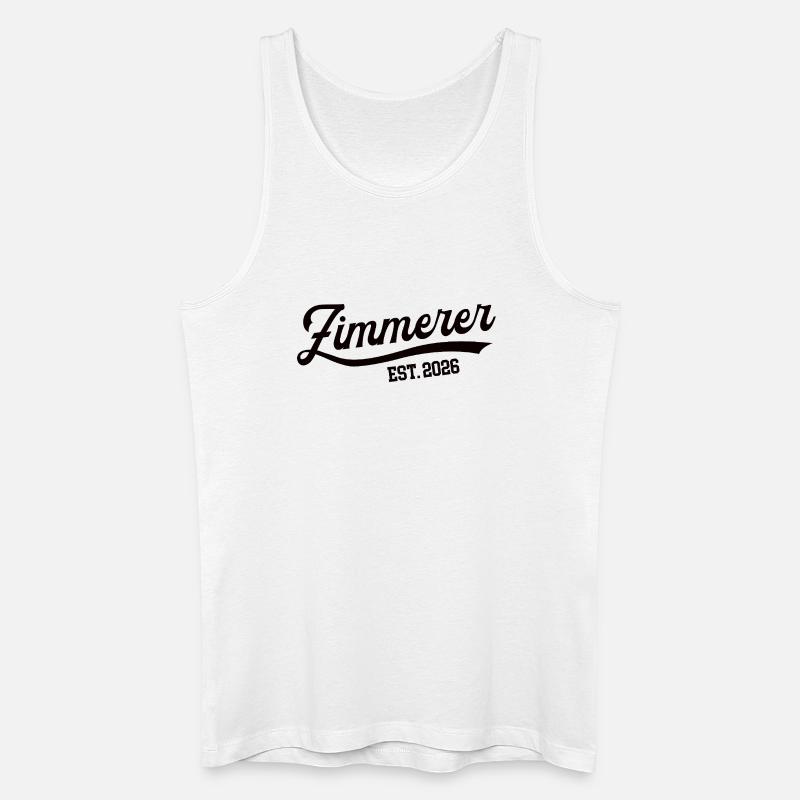 Carpenter 2026 Occupation Carpentry Apprentice Apprentice - Men’s Organic Tank Top - white