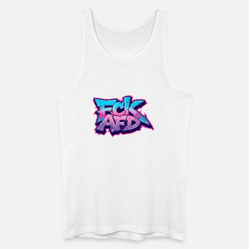Graffiti Antifa Statement - Männer Bio Tank Top - Weiß
