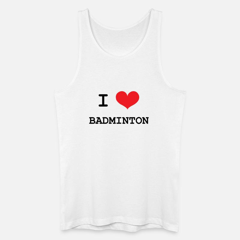 Badminton – Sport – Schläger - Männer Bio Tank Top - Weiß