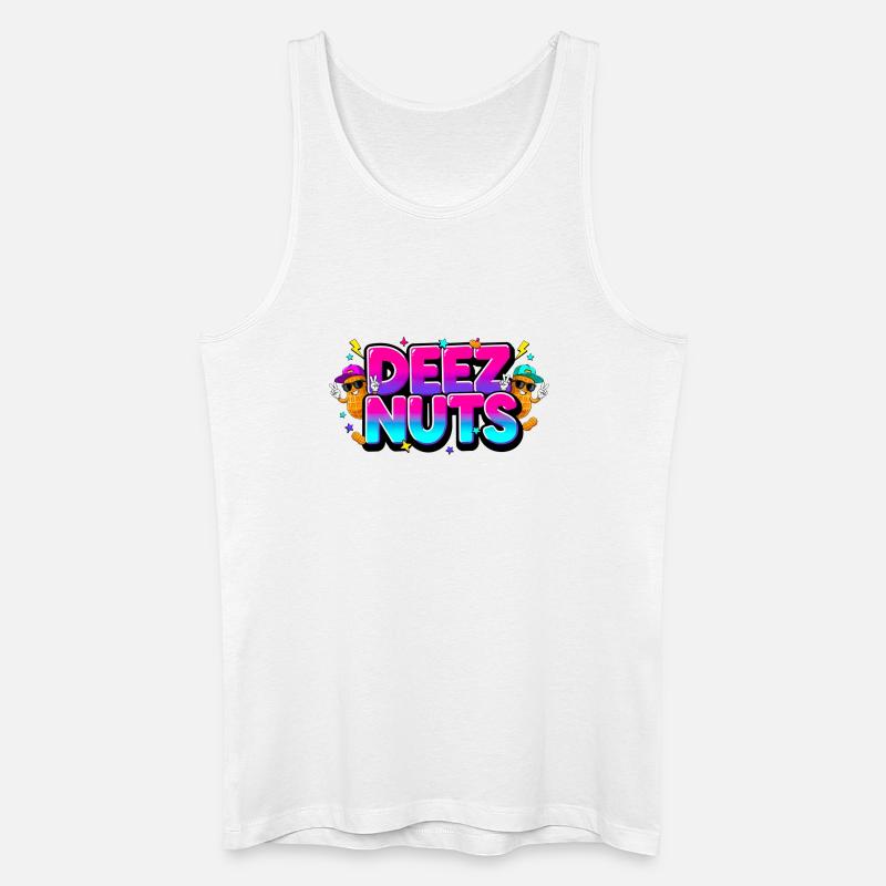Deez Nuts – lustiges Graffiti Bunt - Männer Bio Tank Top - Weiß