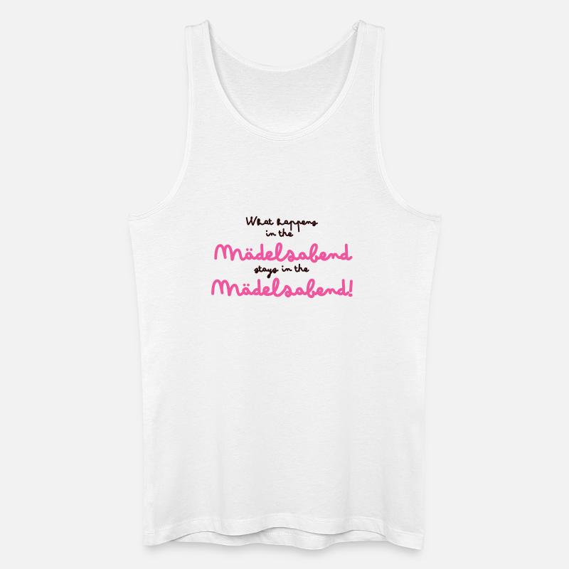 Mädchenabend Pink Schriftzug - Männer Bio Tank Top - Weiß