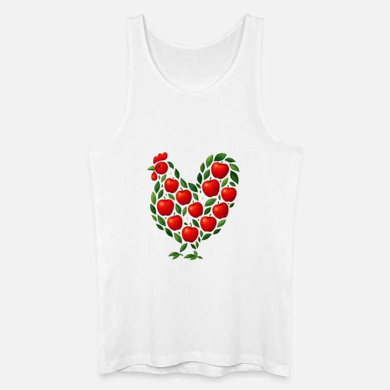 Apfel Hühner - Männer Bio Tank Top - Weiß