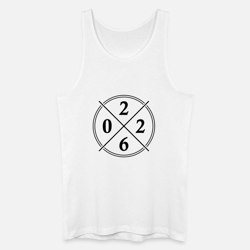 2026 Symbol - Männer Bio Tank Top - Weiß