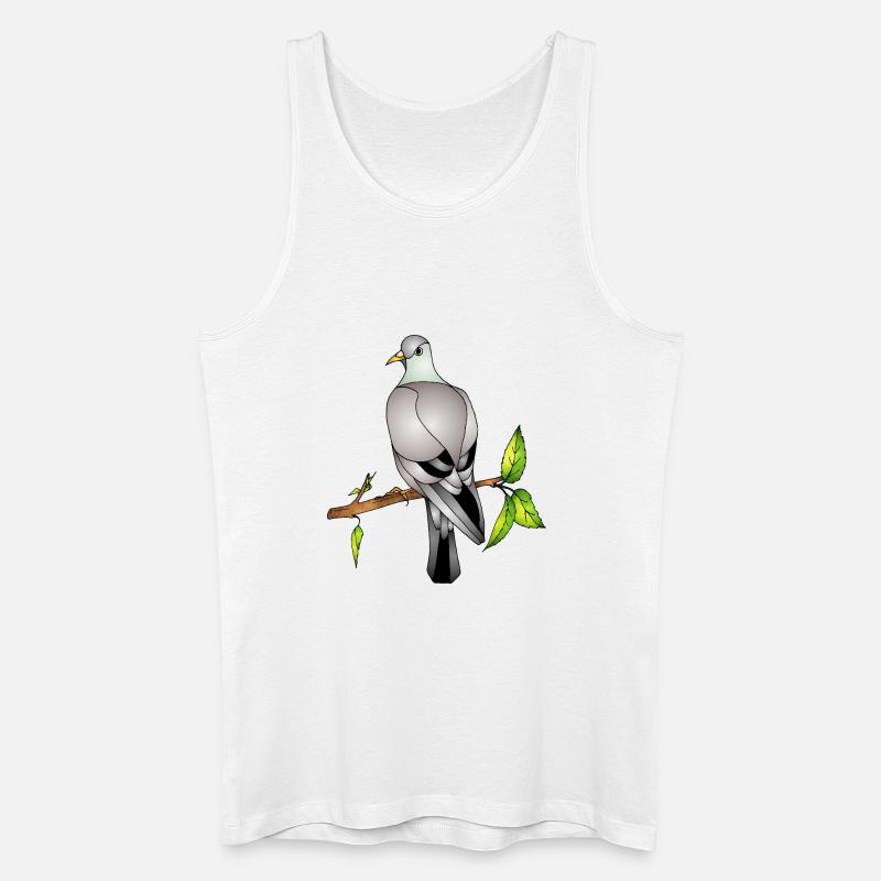 Vogel - Männer Bio Tank Top - Weiß