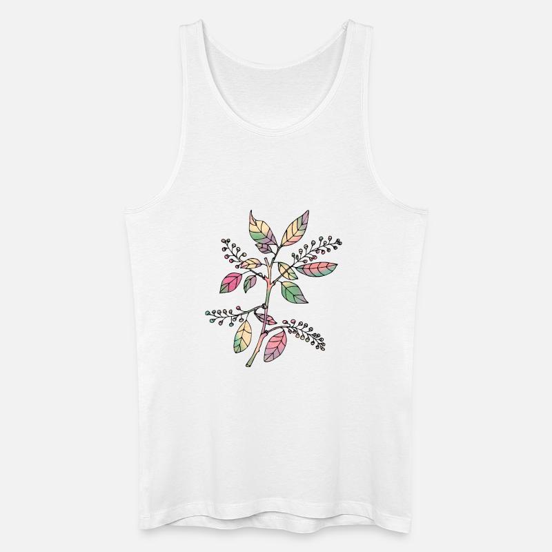 Blumen - Männer Bio Tank Top - Weiß