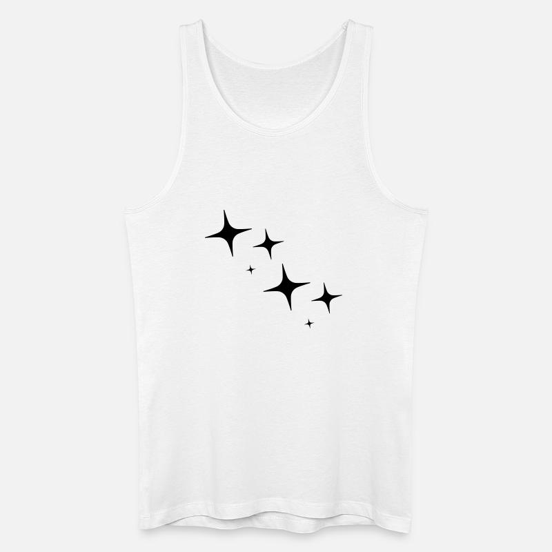 Funkeln - Sterne - Zeichen - Männer Bio Tank Top - Weiß