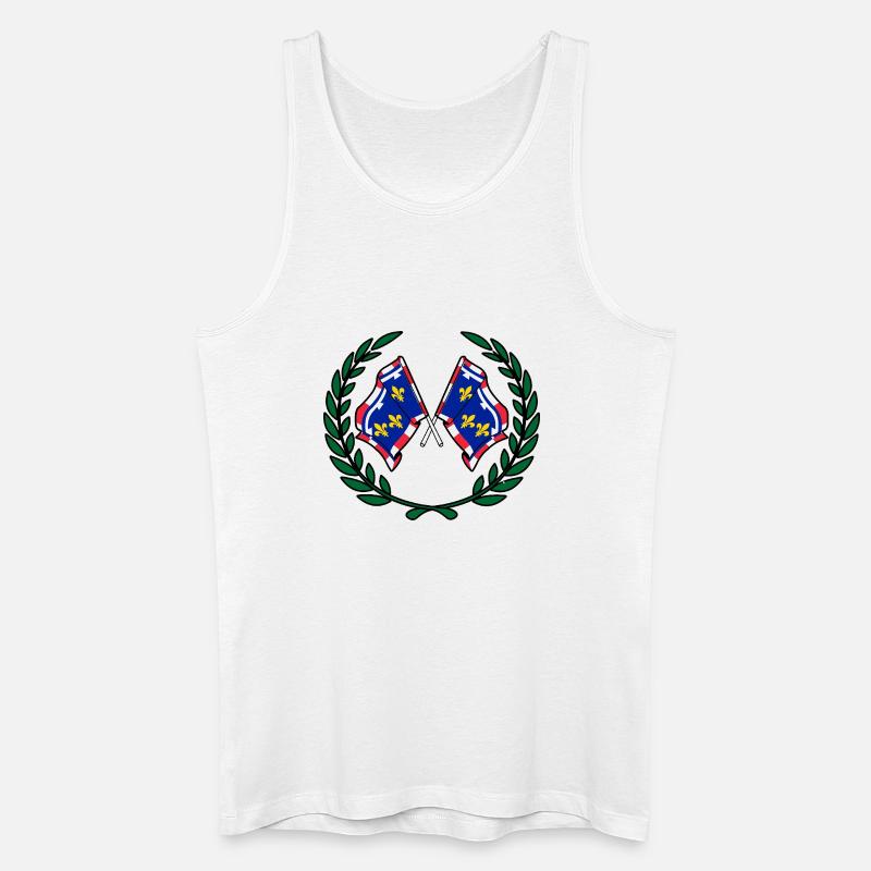 Lorbeerkranz Centre-Val de Loire - Männer Bio Tank Top - Weiß