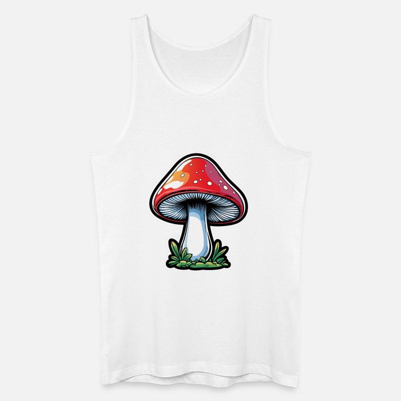 Conception du Popart Red Toadstool - Débardeur bio Homme - blanc