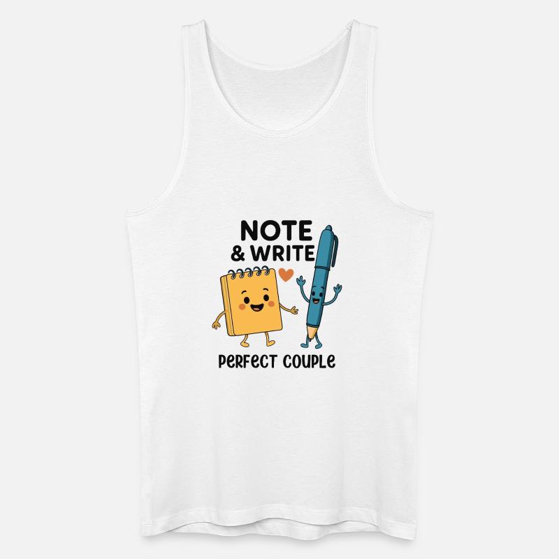 Note & Write Perfect Couple Fun Design - Männer Bio Tank Top - Weiß