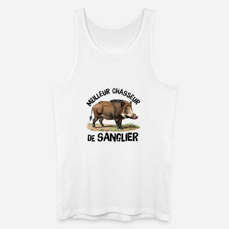 Bester Wildschweinjäger - Männer Bio Tank Top - Weiß
