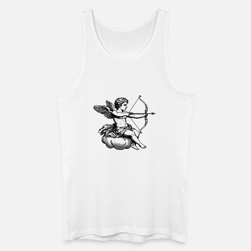 Amor mit Bogen und Pfeil. - Männer Bio Tank Top - Weiß