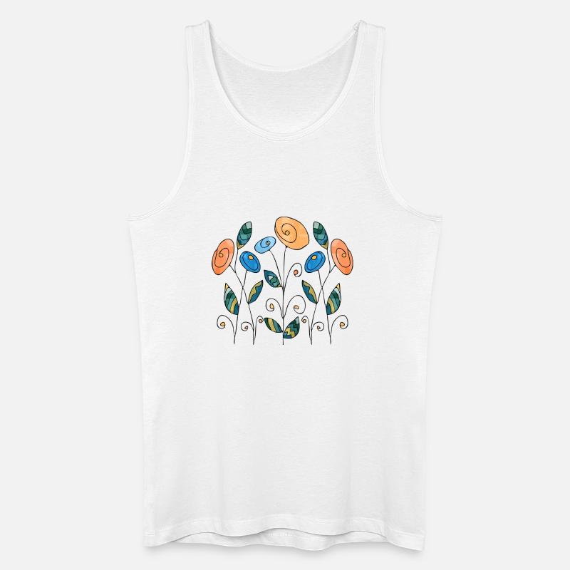 Blumen - Männer Bio Tank Top - Weiß
