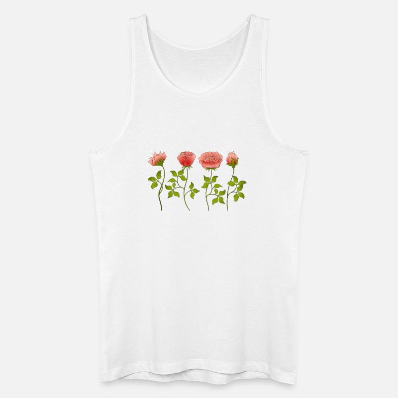 Blumen - Männer Bio Tank Top - Weiß