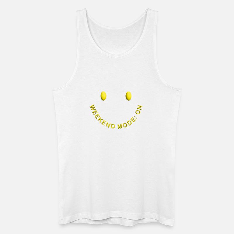 Weekend Mode ON Gute Laune Smile - Männer Bio Tank Top - Weiß